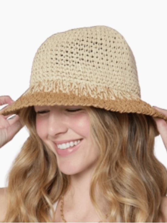 Eugenia Kim Accessories - NWT Eugenia Kim Bailey Paper Bucket Hat in Ivory Camel